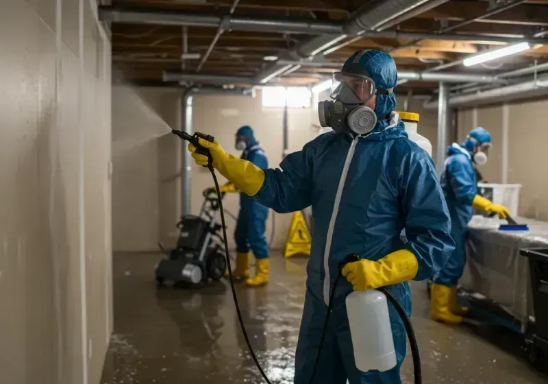 Basement Sanitization and Antimicrobial Treatment process in Newport, RI